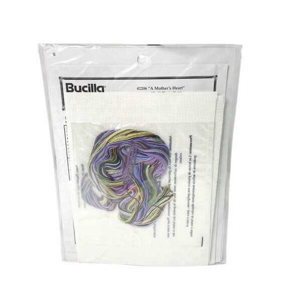 Bucilla 42206 Counted Cross Stitch Kit A Mother's Heart Mom Gift Personalizable - Picture 2 of 2